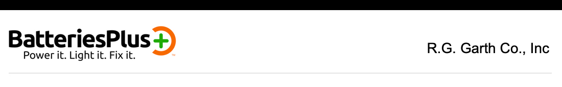 Batteries Plus - R.G. Garth Co., Inc
